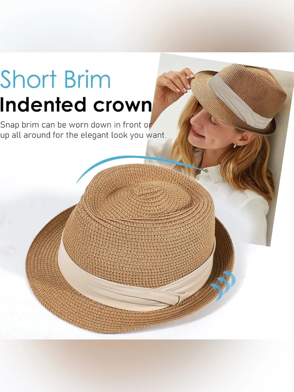 NWT Natural Straw Hat - UV Protection - Beach Hat